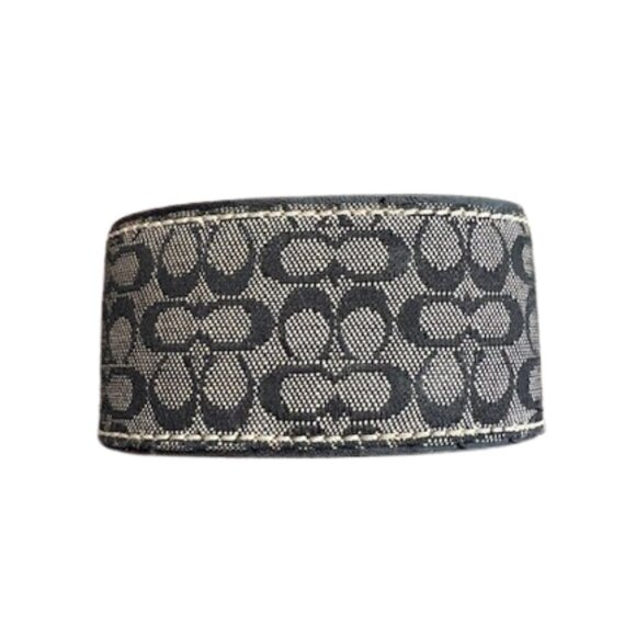 Coach Vintage Signature Monogram Canvas & Leather Cuff - Picture 1 of 6